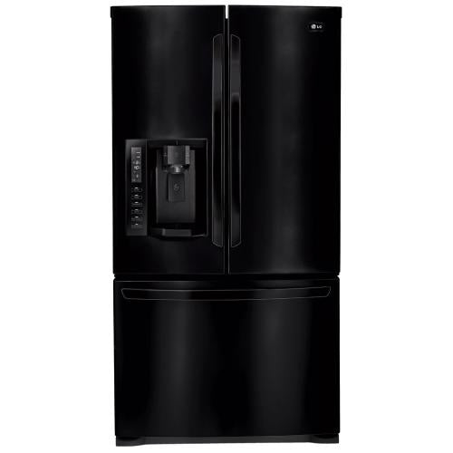LG LFX28977SB 27.6 cu. ft. French Door Refrigerator with Adjustable Glass Shelves, Clear Gallon Door Storage, External Ice/Water Dispenser and SmoothTouch Temperature Controls: Black