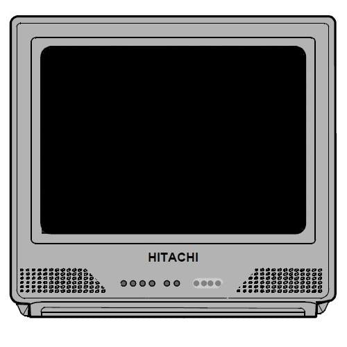 Hitachi 27GX01B Crt Color Television