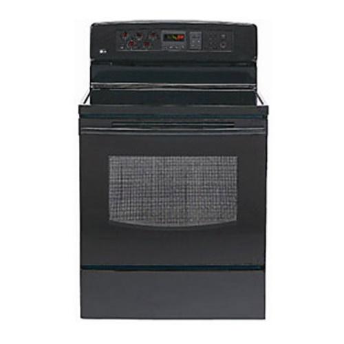 LG LRE30451SB 30 Inch Freestanding Electric Range with Fan Only Convection Cooking and 5 Radiant Elements: Black