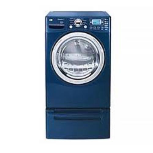 LG DLGX8388NM 27 Inch Front-Load Gas Dryer with 7.3 cu. ft. Capacity, 9 Drying Programs, 5 Temperature Levels, SteamFresh Cycle, Dual Humidity Sensors and Blue LCD Display: Navy