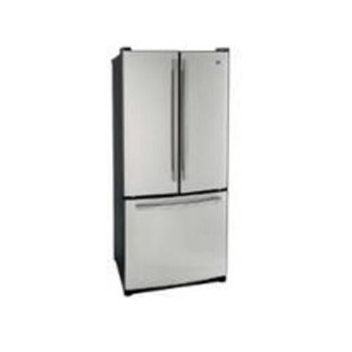 LG LFC22740ST 22.4 cu. ft. French Door Refrigerator with 4 Split Spill-Protector Glass Shelves, CustomCube Automatic Ice Maker and Pull Drawer Bottom Freezer: Stainless Steel