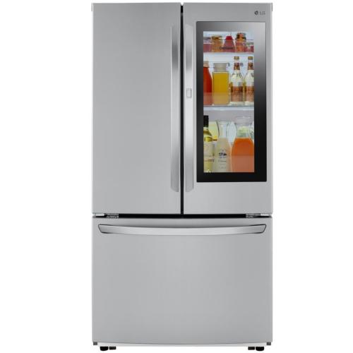 LG LFCS27596S 36 Inch PrintProof 3 Door Refrigerator with 27 cu. ft. Capacity, InstaView™ Door-in-Door, ColdSaver Panel, Door Cooling+, Multi-Air Flow™, LoDecibel Quiet Operation, Sabbath Mode, and EnergyStar® Certified
