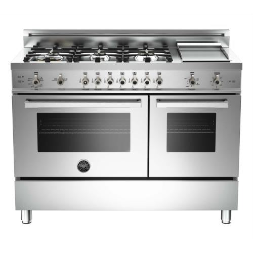 Bertazzoni PRO486GGASX Professional Series 48 Inch Pro-Style Gas Range with 6 Sealed Brass Burners