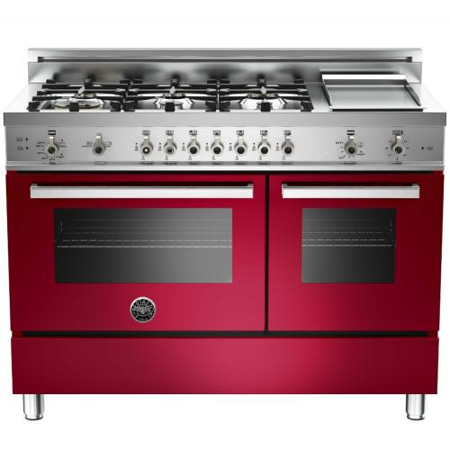Bertazzoni PRO486GGASVI/01 Professional Series 48 Inch Pro-Style Gas Range with 6 Sealed Brass Burners