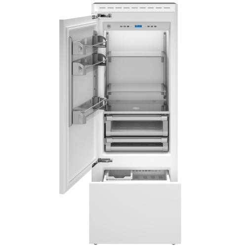 Bertazzoni REF30PRL Professional Series 30 Inch Built-In Counter Depth Bottom Mount Refrigerator with Flex mode