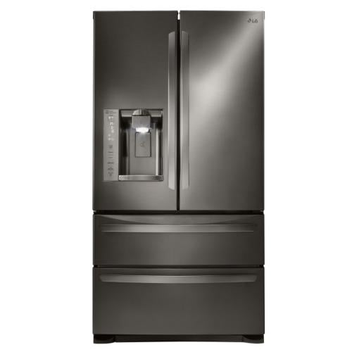 LG LMXS27626D 36 Inch 4-Door French Door Refrigerator with Glide N' Serve™ Drawer, Dual Freezers, Air Filter, Ice and Water Dispenser, Spill-Protected Shelves, Humidity-Controlled Drawers, ADA Compliant, ENERGY STAR® and 26.8 cu. ft. Capacity