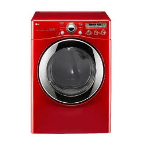 LG DLE2350R 27 Inch Electric Dryer with 7.3 cu. ft. Capacity, 9 Dry Programs, Sensor Dry, SmartDiagnosis, Wrinkle Care Option, LoDecibel Quiet Operation, Custom Program and Dual LED Display: Wild Cherry Red