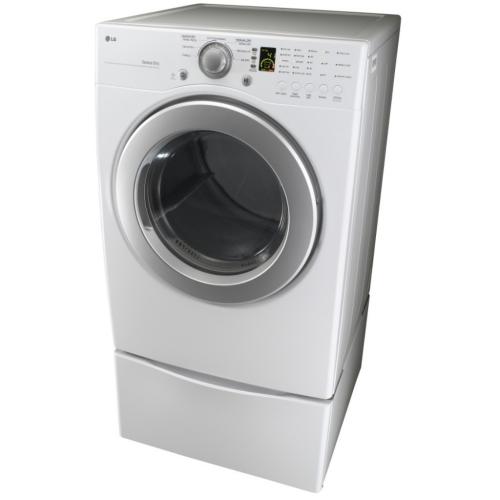 LG DLE2240W 27 Inch Electric Dryer with 7.3 cu. ft. Capacity, 7 Drying Programs, 7 Program Options, Sensor Dry System, Wrinkle Care Option, LoDecibel Quiet Operation and Intelligent LED Electronic Controls
