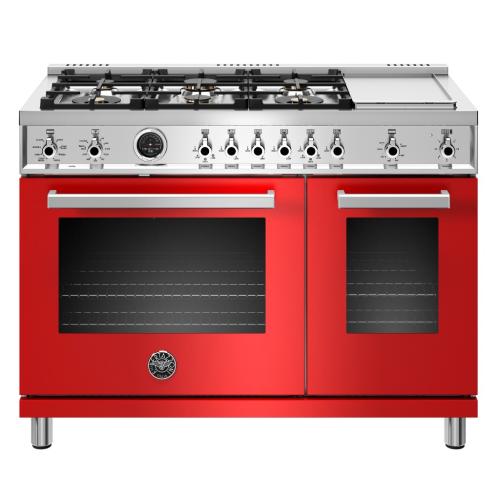 Bertazzoni PROF486GDFSROT Professional Series 48 Inch Freestanding Dual Fuel Range with Natural Gas