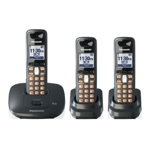 Panasonic KXTG6413T Dect 6.0 Exp Cdl W/3