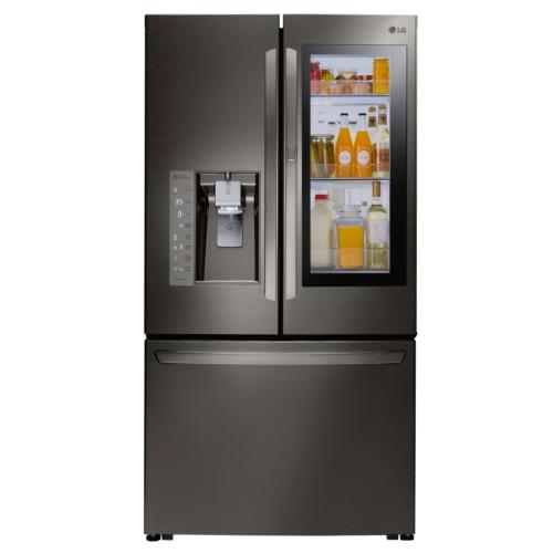 LG LFXC24796D 36 Inch Counter Depth Smart French Door Refrigerator with 23.5 Cu. Ft. Capacity, InstaView™ Door-in-Door®, Dual Evaporators, SpillProof™ Glass Shelving, Ice Maker, Ice/Water Dispenser, and Energy Star Qualified