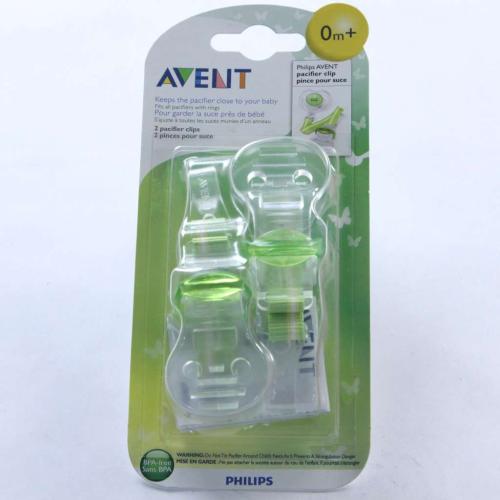 Avent Soother Clip 2Pk Green - SCF185/01