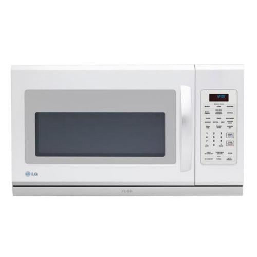 LG LMH2016SW 2.0 cu. ft. Over-the-Range Microwave Oven with 400 CFM Venting System, 1,100 Cooking Watts, Sensor Cooking, Melt/Soften and Slide-Out Vent: White