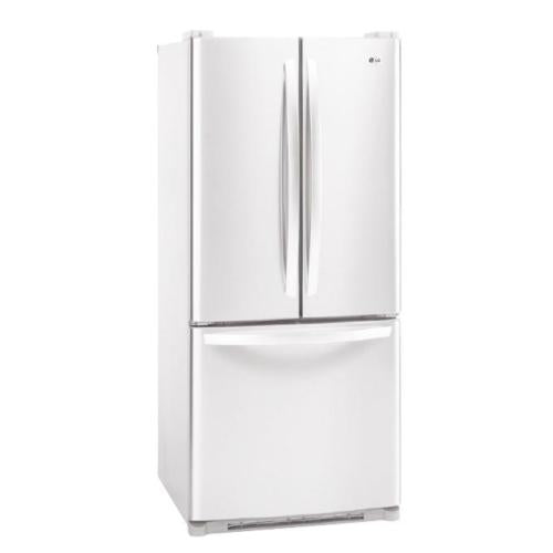 LG LFC20760SW 19.7 cu. ft. French Door Refrigerator with 4 Split Spill-Proof Glass Shelves, Cantilevered Shelves, Ice Maker, IcePlus Accelerated Freezing and Digital LED Controls: White