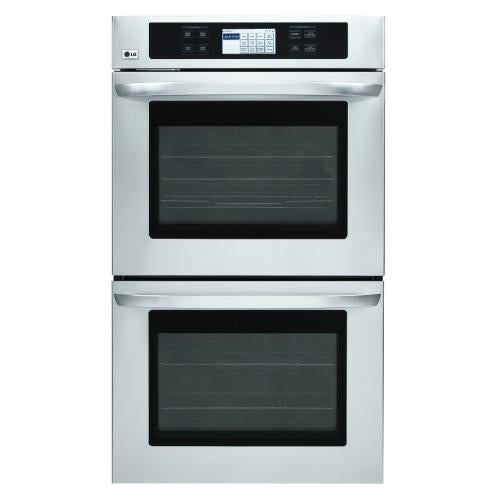 LG LWD3081ST 30 Inch Double Electric Wall Oven with 4.7 cu. ft. Capacity, Convection Bake/Roast and 6.3 Inch LCD Touch Screen Control System