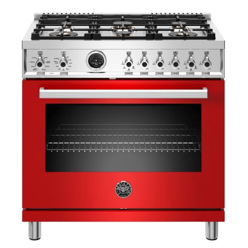 Bertazzoni PROF366GASROT Professional Series 36 Inch Freestanding All Gas Range with Natural Gas