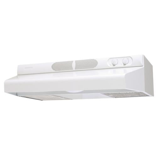 Air King ECQ363 36-Inch Under Cabinet Ducted Range Hood With Light In White