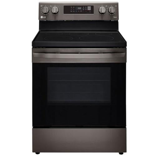 LG LREL6323D 30 Inch Electric Smart Range with 5 Radiant Elements, 6.3 cu. ft. Convection Oven Capacity, Storage Drawer, AirFry with Fan Convection, EasyClean®+Self Clean, Wi-Fi, SmartDiagnosis™, and Dual Element 9"/12"
