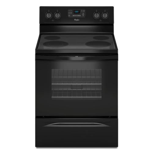 Whirlpool WFE515S0EB1 30 Inch Freestanding Electric Range Black