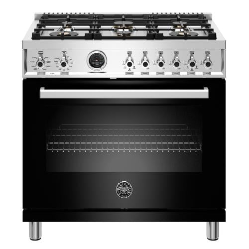 Bertazzoni PROF366DFSNET Professional Series 36 Inch Freestanding Dual Fuel Range with 6 Sealed Burners