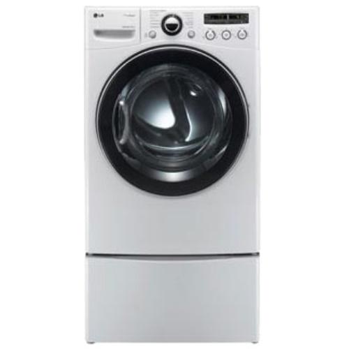 LG DLGX3551W 27 Inch Gas Dryer with 7.4 cu. ft. Capacity, 12 Dry Programs, SteamFresh/SteamSanitary Cycles, 10 Options, ReduceStatic Option and Sensor Dry: White
