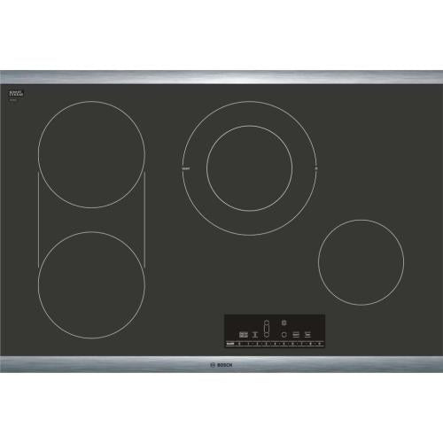 Bosch NET8068SUC/01 800 Series Electric Cooktop 30'' Black, Surface Mount Without Frame