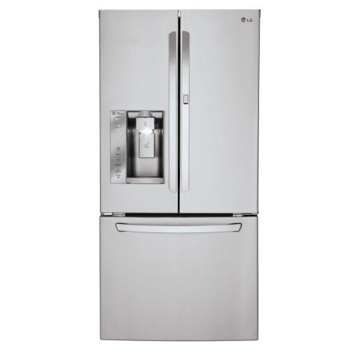 LG LFXS24663S 33 Inch French Door Refrigerator with Door-in-Door®, Slim SpacePlus® Ice System, Smart Cooling® System, SpillProtector™ Glass Shelving, Linear Compressor, Gallon Door Storage, ENERGY STAR®, 24.0 cu. ft. Capacity and Freestanding