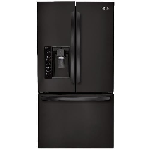 LG LFX31925SB 30.7 cu. ft. French Door Refrigerator with Spill Protector Glass Shelves, Humidity Crispers, Air/Water Filters and External Ice/Water Dispenser: Smooth Black