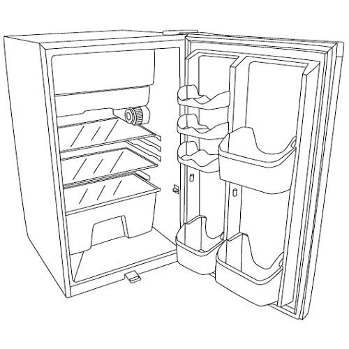 Haier AES44BPG :4.4 Cuft Refrig. Afic