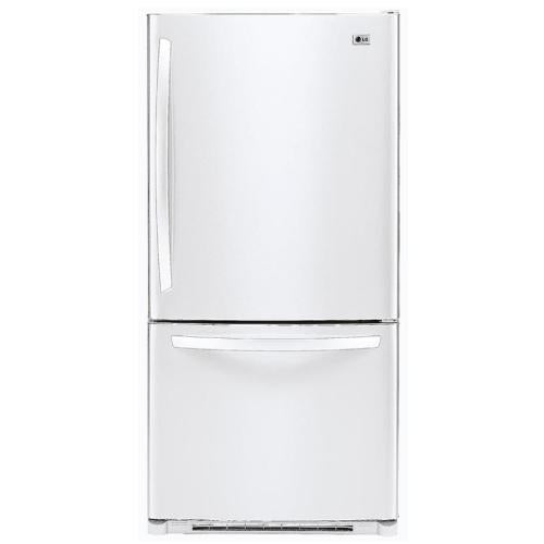 LG LDC22720TT 22.4 cu. ft. Bottom-Freezer Refrigerator with 4 Split Cantilevered Glass Shelves, 5 Design-A-Door Bins, Ice Maker, IcePlus Accelerated Freezing and Pull-Out Freezer Door: Titanium