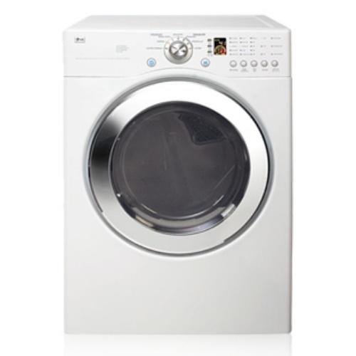 LG DLE3733W 27 Inch Electric Dryer with 7.3 cu. ft. Capacity, 7 Drying Cycles, 5 Temperature Levels, Wrinkle Care Option and Sensor Dry System: White