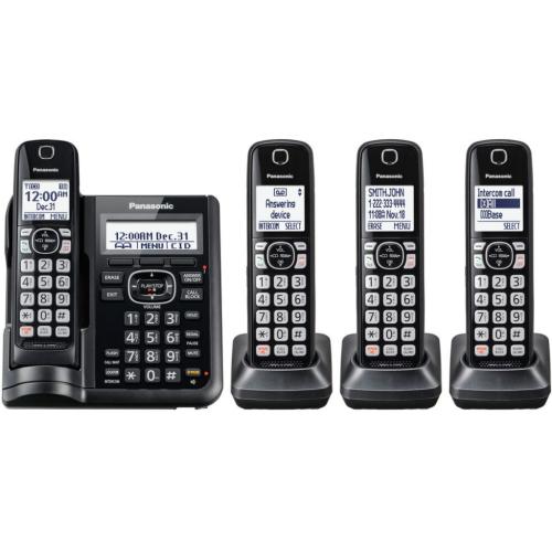 Panasonic KXTGF544B Cordless Phone With 4 Handsets