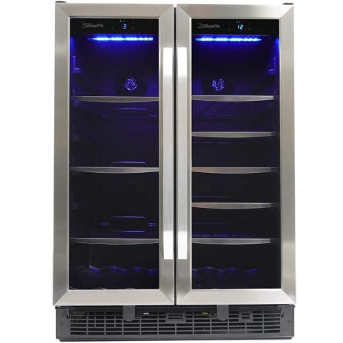 Silhouette SBC051D1BSS 24 Inch French Door Beverage Center