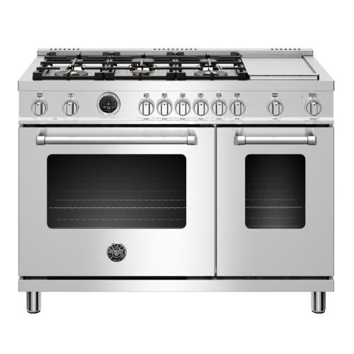 Bertazzoni MAST486GDFSXT Master Series 48 Inch Freestanding Dual Fuel Range with Natural Gas