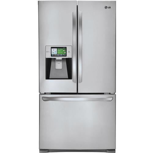 LG LFX31995ST 31 cu. ft. French Door Refrigerator with Smart ThinQ Technology, 4 Split Spill Protector Glass Shelves, Glide N' Serve Drawer, Slim SpacePlus Ice System, LED Interior Light and Filtered Water and Ice Dispenser