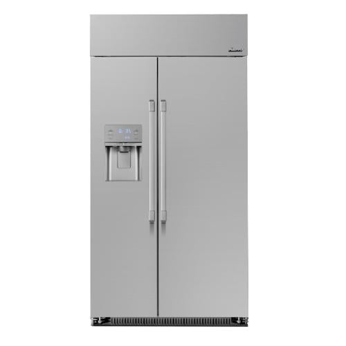 Dacor DYF42SBIWR 42 Inch Counter Depth Built-In Side by Side Refrigerator with 24 Cu. Ft. Total Capacity
