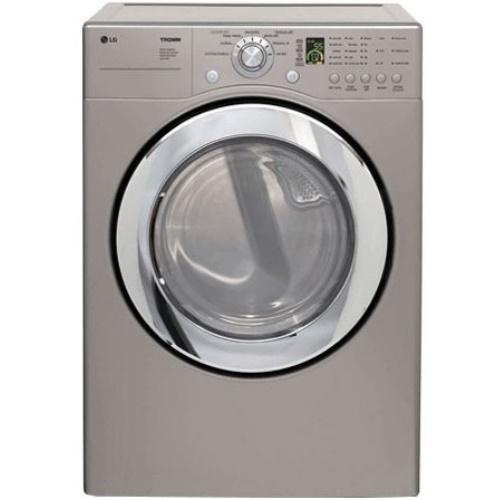 LG DLG3744S 27 Inch Gas Dryer with 7.3 cu. ft. Capacity, 7 Drying Cycles, 5 Temperature Levels, Wrinkle Care Option and Sensor Dry System: Titanium