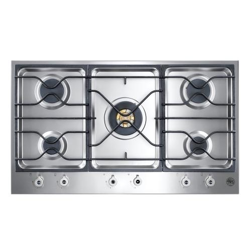 Bertazzoni PM36500X Professional Series 36 Inch Segmented Gas Cooktop with 5 Sealed Burners