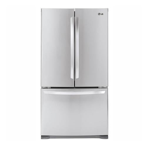 LG LFC25776ST 25.0 cu. ft. French Door Refrigerator with 4 Split Spill Protector Glass Shelves, Glide N' Serve Drawer, IcePlus, LED Interior Light and Linear Compressor: Stainless Steel