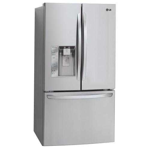 LG LFX33975ST 32.5 cu. ft. French Door Refrigerator with Spill Protector Tempered Glass Shelves, 4-Compartment Crisper System, Adjustable Gallon Door Bins and External Ice/Water Dispenser