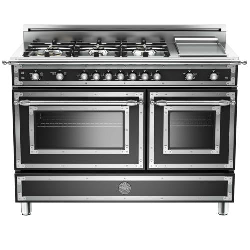 Bertazzoni HER486GGASNE Heritage Series 48 Inch Freestanding All Gas Range with Natural Gas