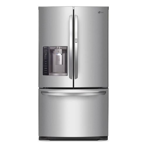 LG LFX28968ST 36 Inch French Door Refrigerator with Slim SpacePlus® Ice System, SpillProof™ Glass Shelving, Linear Compressor, Air and Water Filters, Humidity Controlled Crisper Drawers, Gallon Door Storage, ENERGY STAR®, 26.8 cu. ft. Capacity