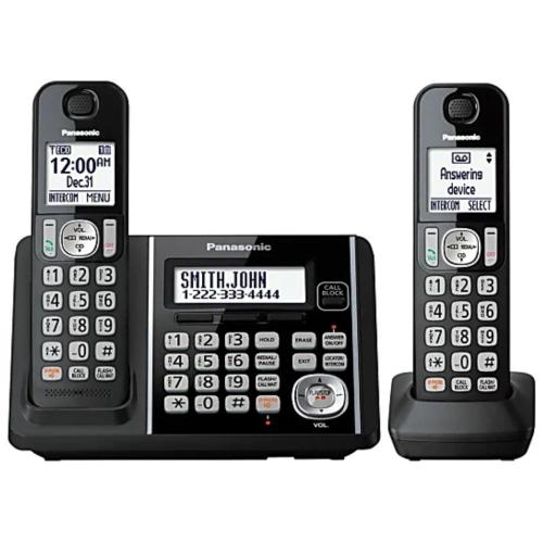 Panasonic KXTG3752B Panasonic Cordless Phone With 2 Handsets